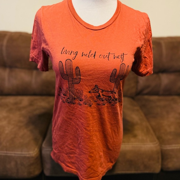 Bella Canvas Tee Living Wild Out West Burnt Orange - Picture 2 of 5